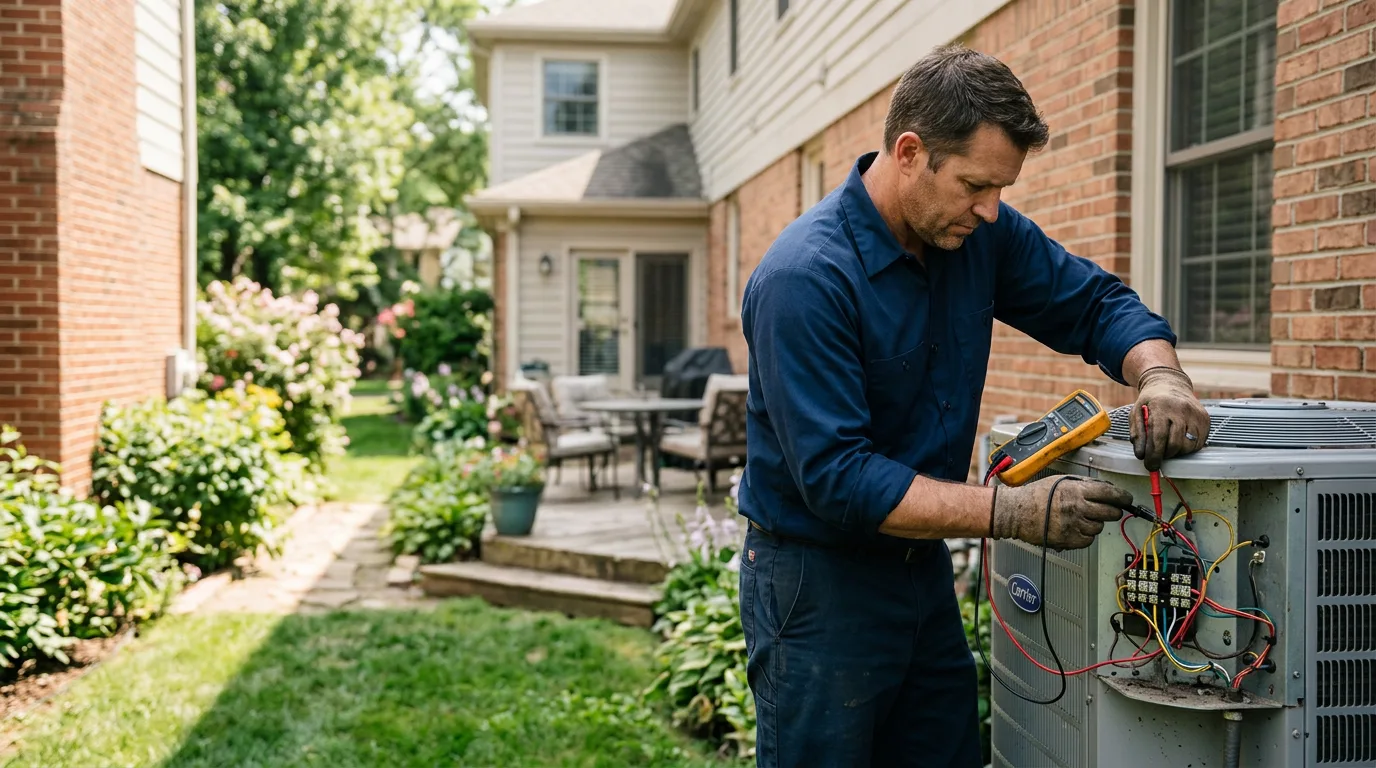 HVAC technician working near Marion, KS